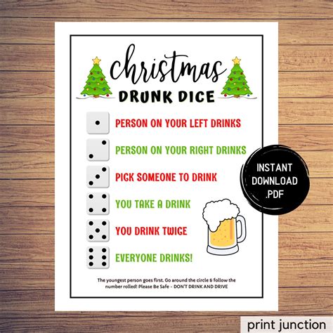 christmas themed drinking games.